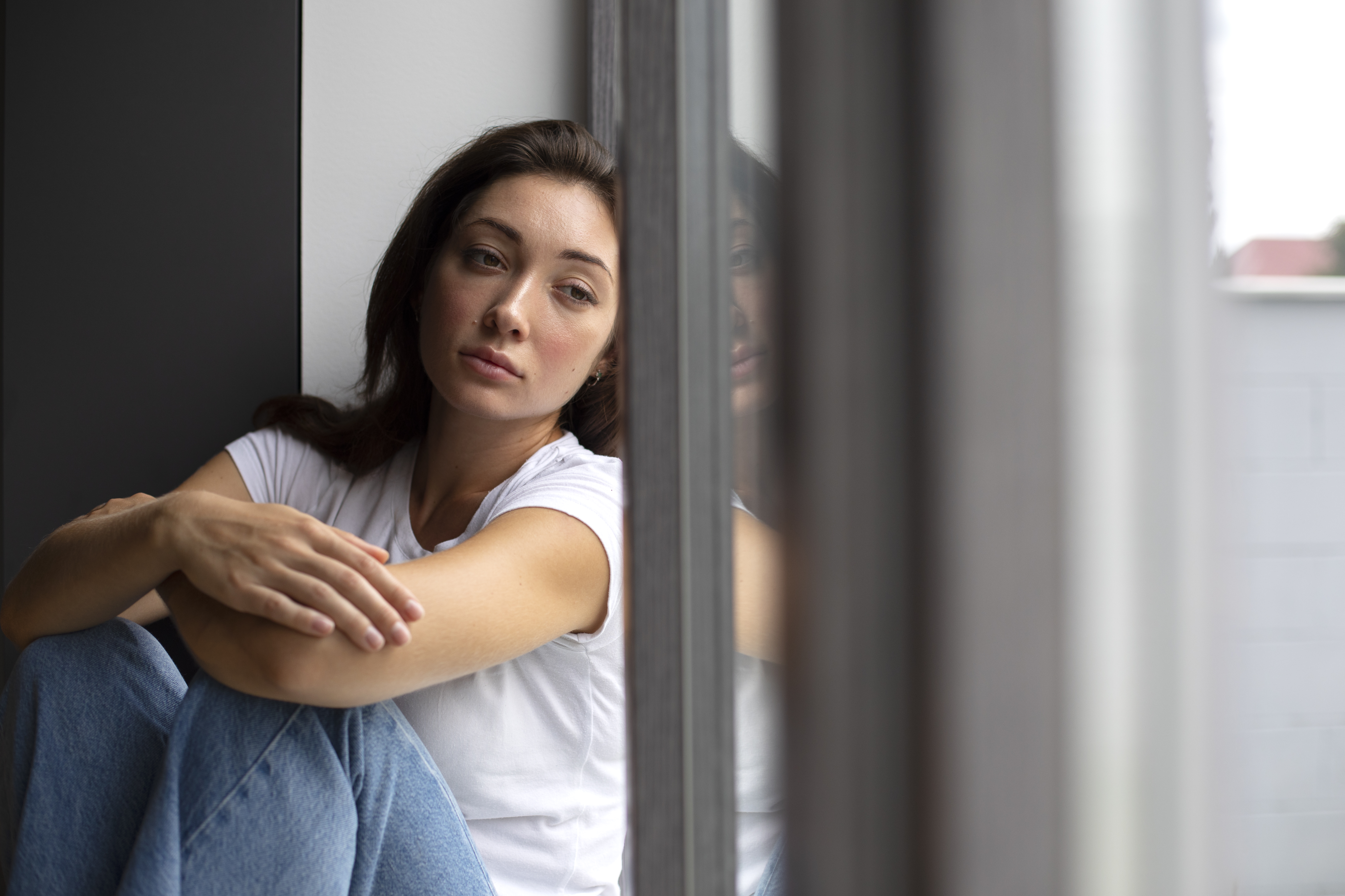 Mulher buscando validação externa